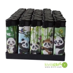 فندک شعله معمولی طرح پاندا SASA  / تعداد 50 عدد در جعبه